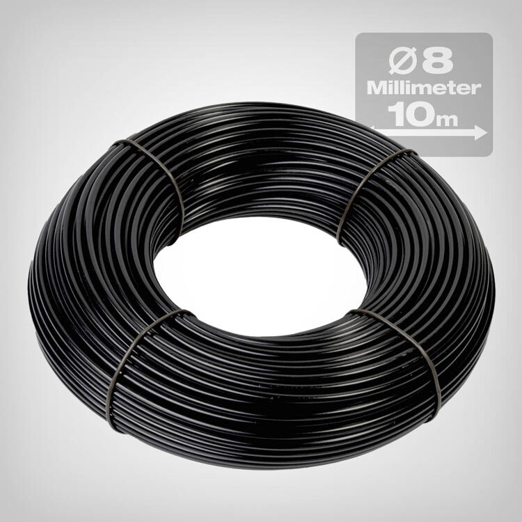 Blumat Feeding Tube 8 mm black, 10m roll – Growmart