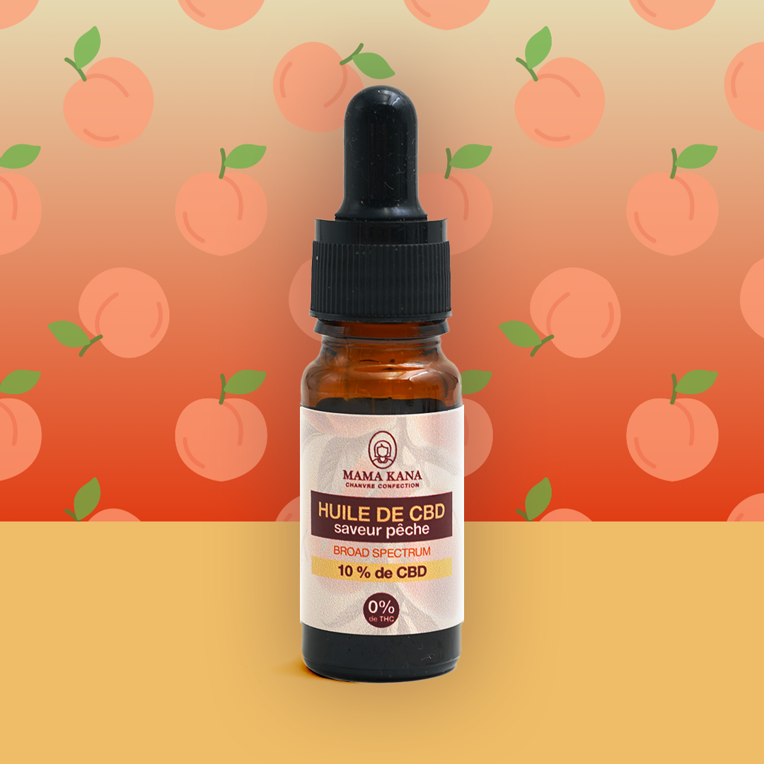 Broad Spectrum 10% CBD Oil - Peach – Mama Kana