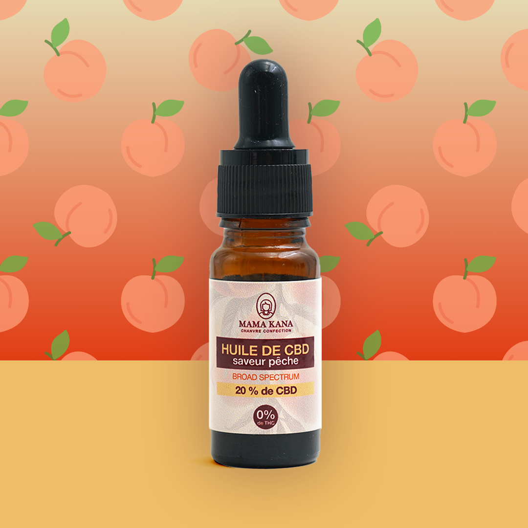 Broad Spectrum 20% CBD Oil - Peach – Mama Kana