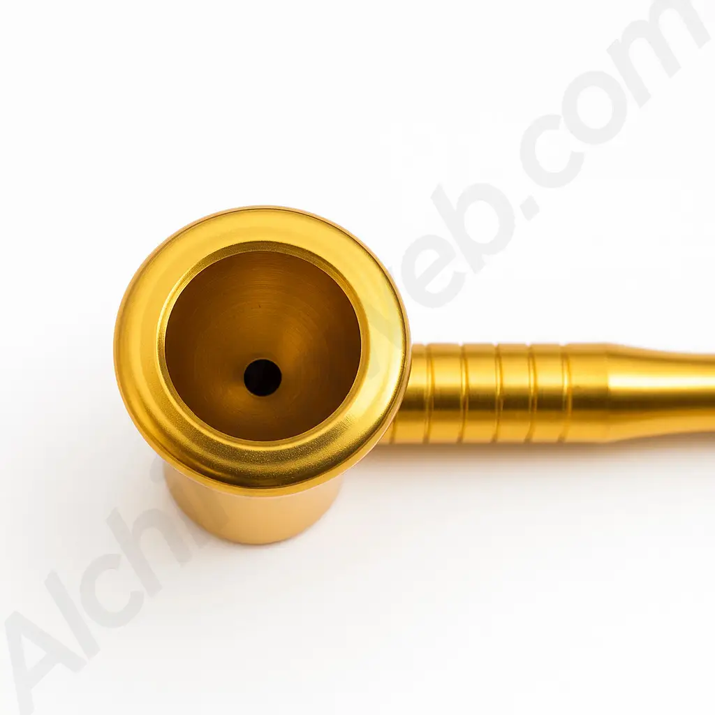 Black Leaf Long Metal Pipe – Alchimia Grow Shop