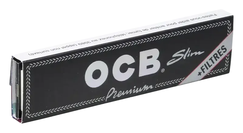 OCB slim rolling papers with tips
